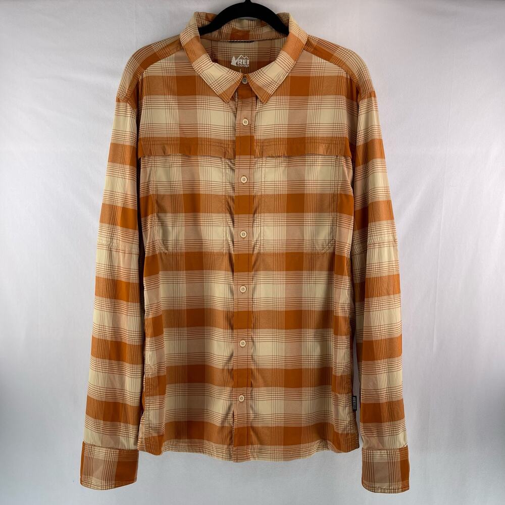 REI Sahara Plaid Long-Sleeve Shirt Size L